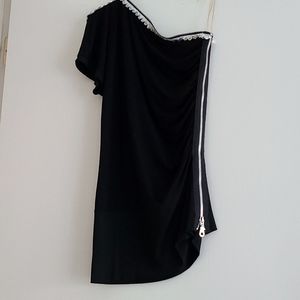 bebe Black Knit Off the Shoulder Top